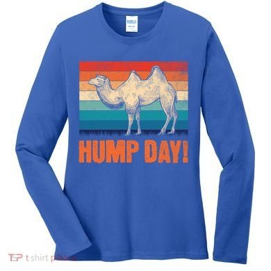 Hump Day Camel Vintage Retro Funny Gift Women's Long Sleeve Shirt