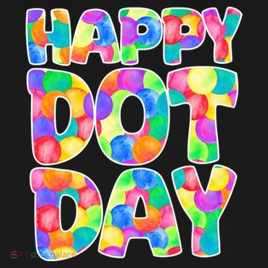 Happy Dot Day Colorful Fun Coaster