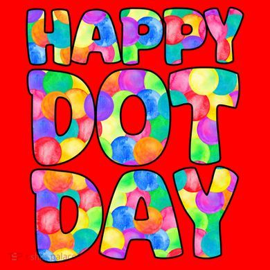 Happy Dot Day Colorful Fun Santa Hat