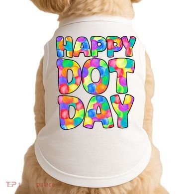 Happy Dot Day Colorful Fun Doggie Tank