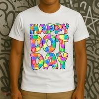 Happy Dot Day Colorful Fun T-Shirt thumb 3