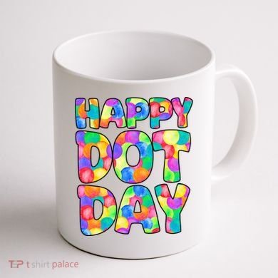Happy Dot Day Colorful Fun Coffee Mug back