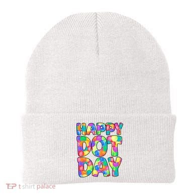 Happy Dot Day Colorful Fun Beanie