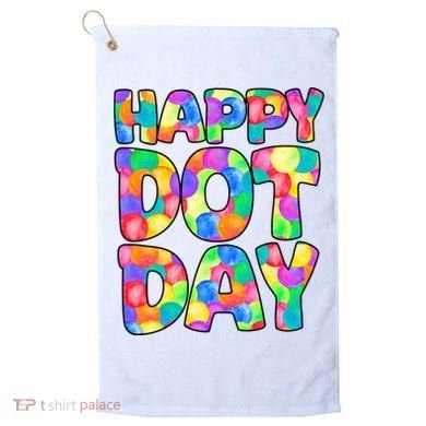 Happy Dot Day Colorful Fun Golf Towel