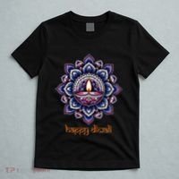 Happy Diwali Diya Oil Lamp Deepavali Festival of Lights T-Shirt thumb 5