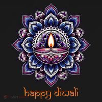 Happy Diwali Diya Oil Lamp Deepavali Festival of Lights T-Shirt thumb 7