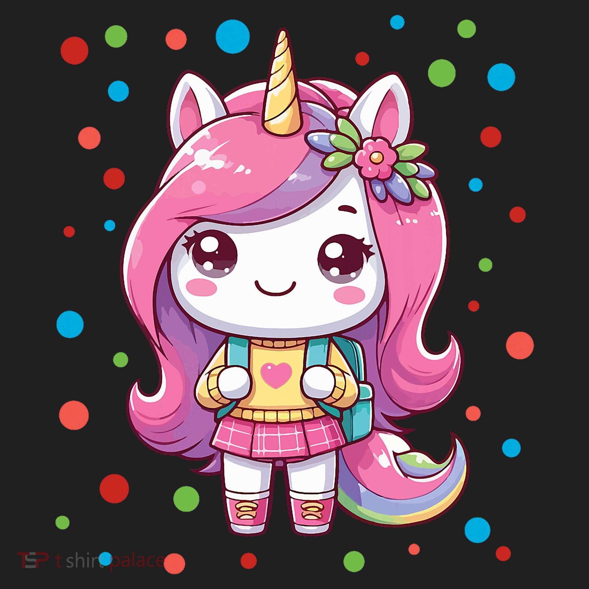 Happy Dot Day Unicorn Dots For Girl Women's Sweatshirt
