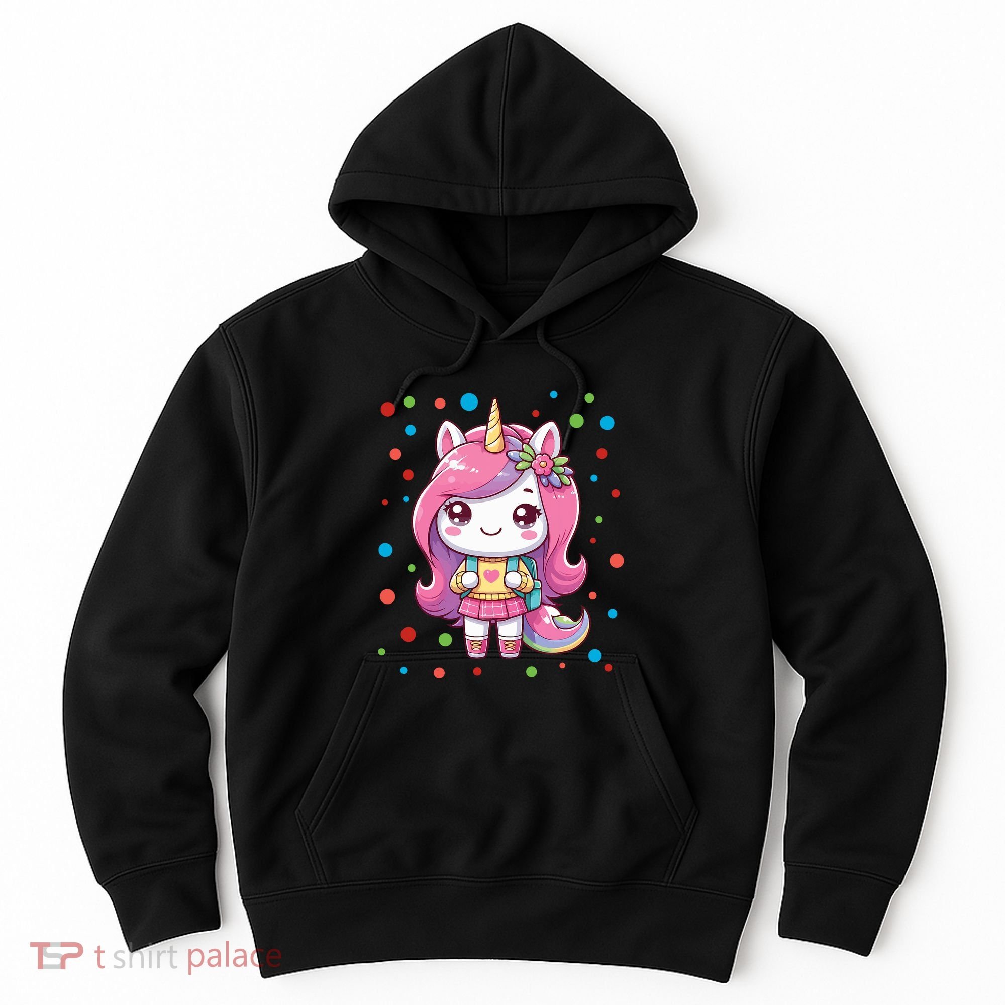 Happy Dot Day Unicorn Dots For Girl Hoodie