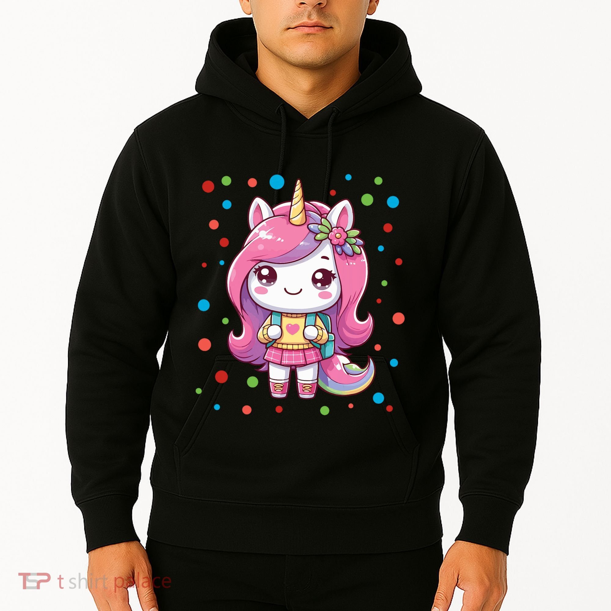Happy Dot Day Unicorn Dots For Girl Hoodie