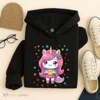 Happy Dot Day Unicorn Dots For Girl Hoodie thumb 4