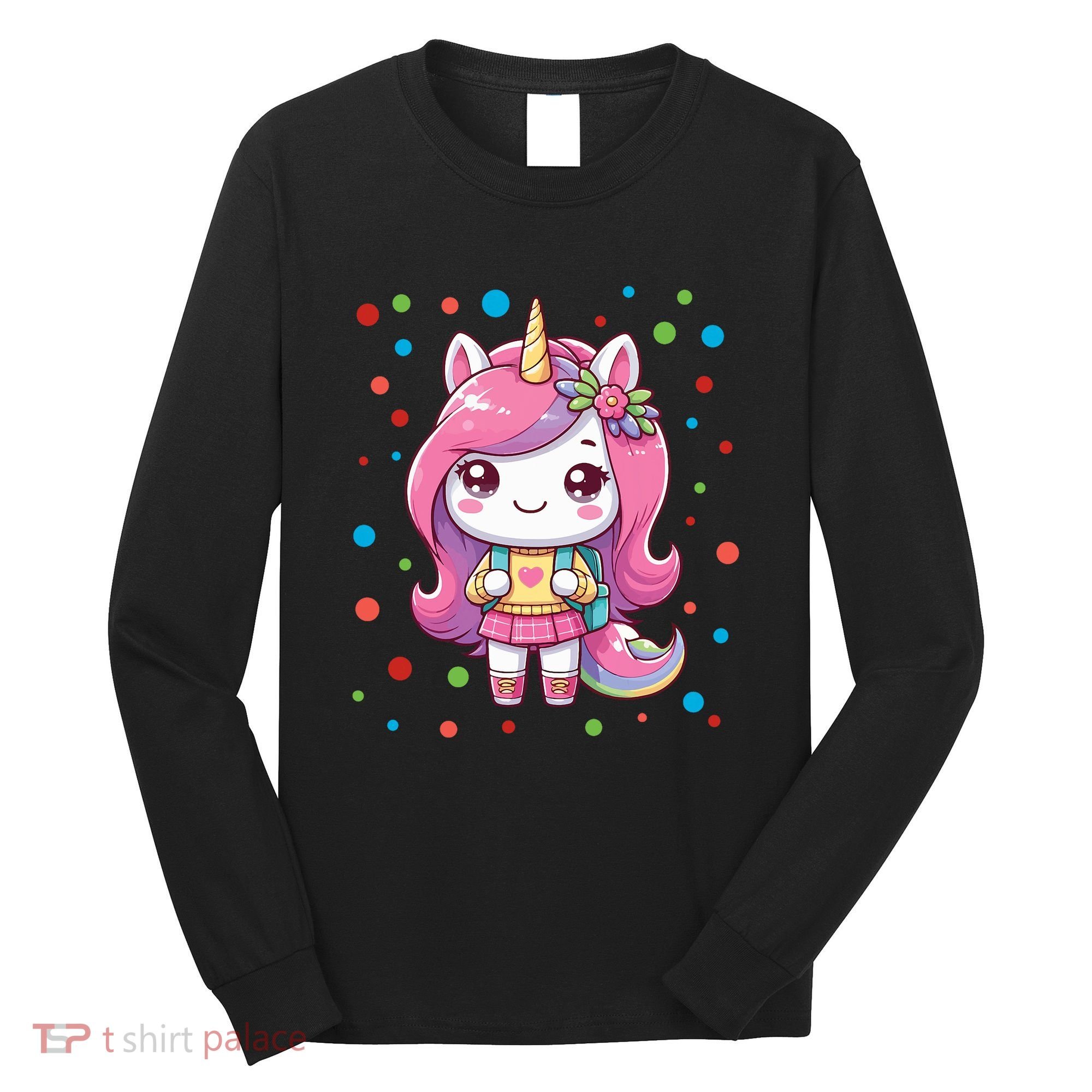 Happy Dot Day Unicorn Dots For Girl Long Sleeve Shirt
