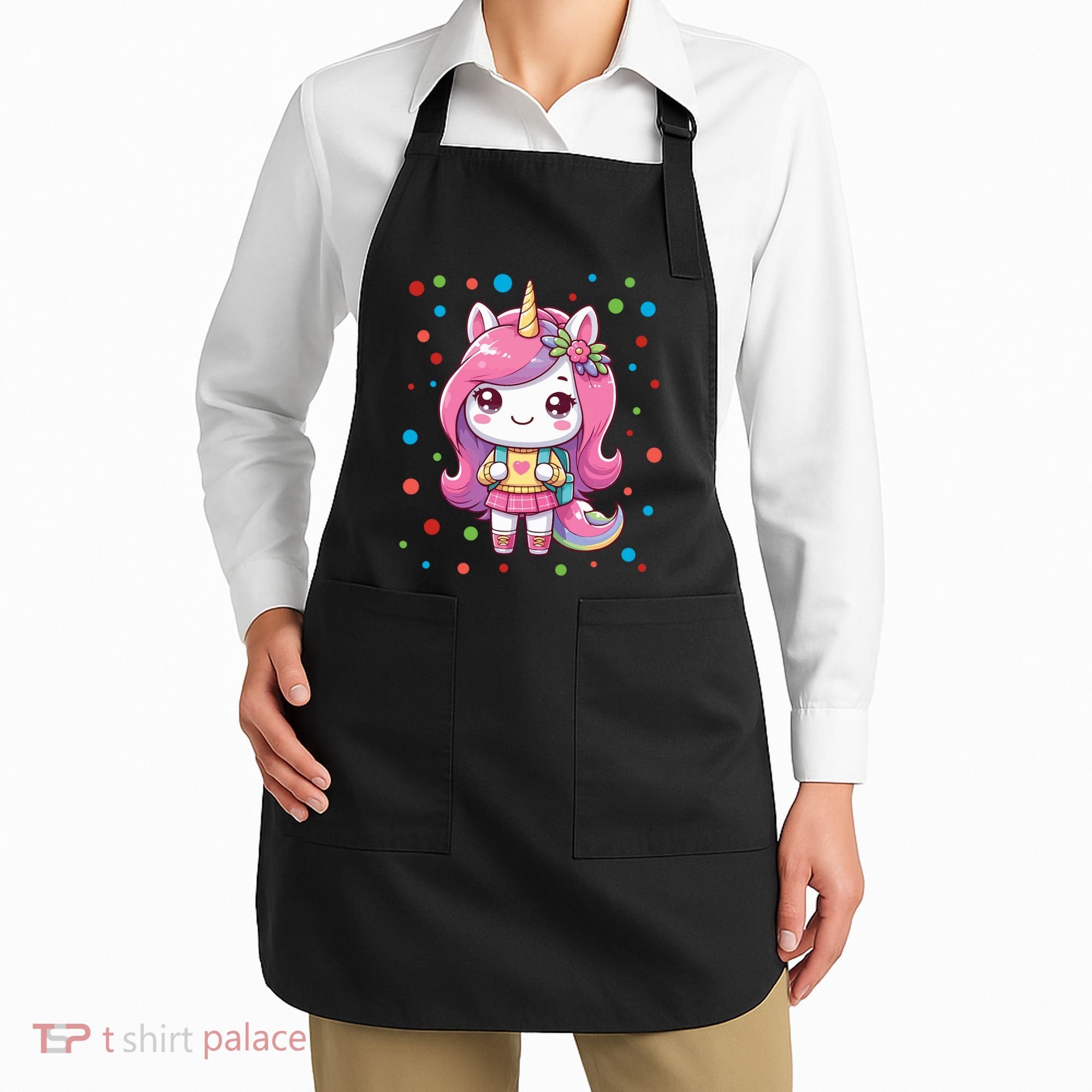 Happy Dot Day Unicorn Dots For Girl Apron