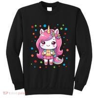Happy Dot Day Unicorn Dots For Girl Sweatshirt thumb 0