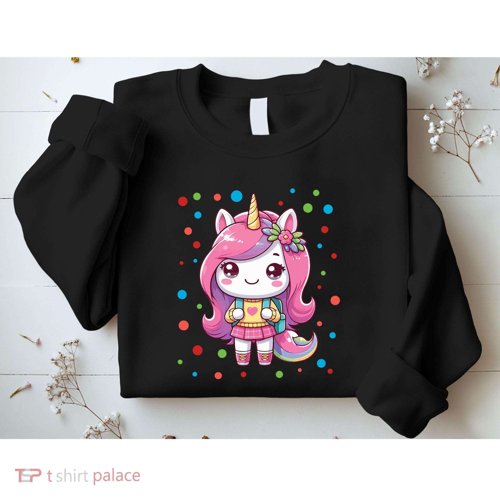 Happy Dot Day Unicorn Dots For Girl Sweatshirt