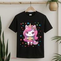 Happy Dot Day Unicorn Dots For Girl T-Shirt thumb 2