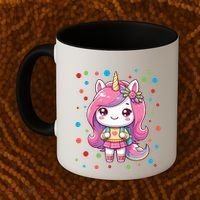 Happy Dot Day Unicorn Dots For Girl Coffee Mug thumb 2