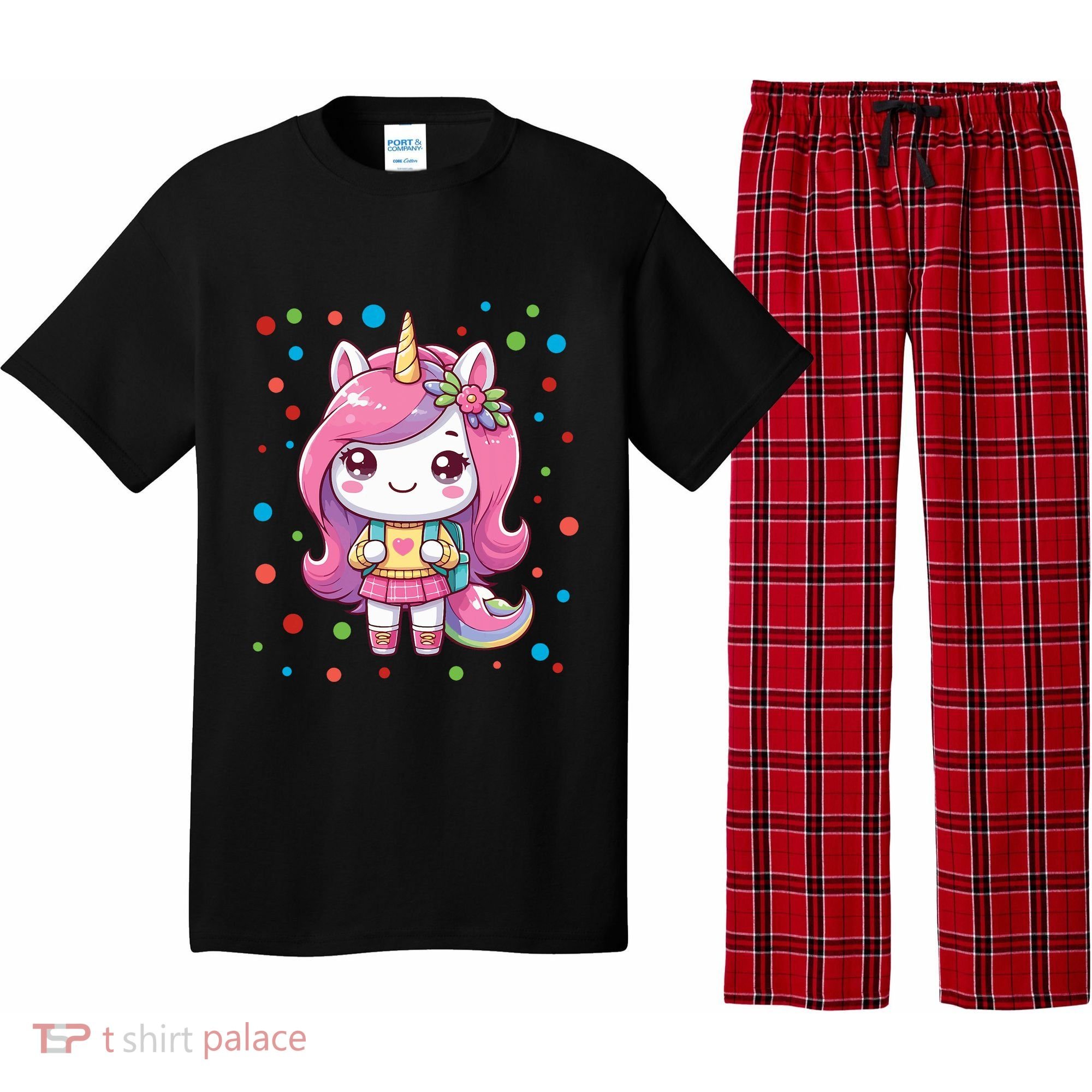 Happy Dot Day Unicorn Dots For Girl Pajama Set