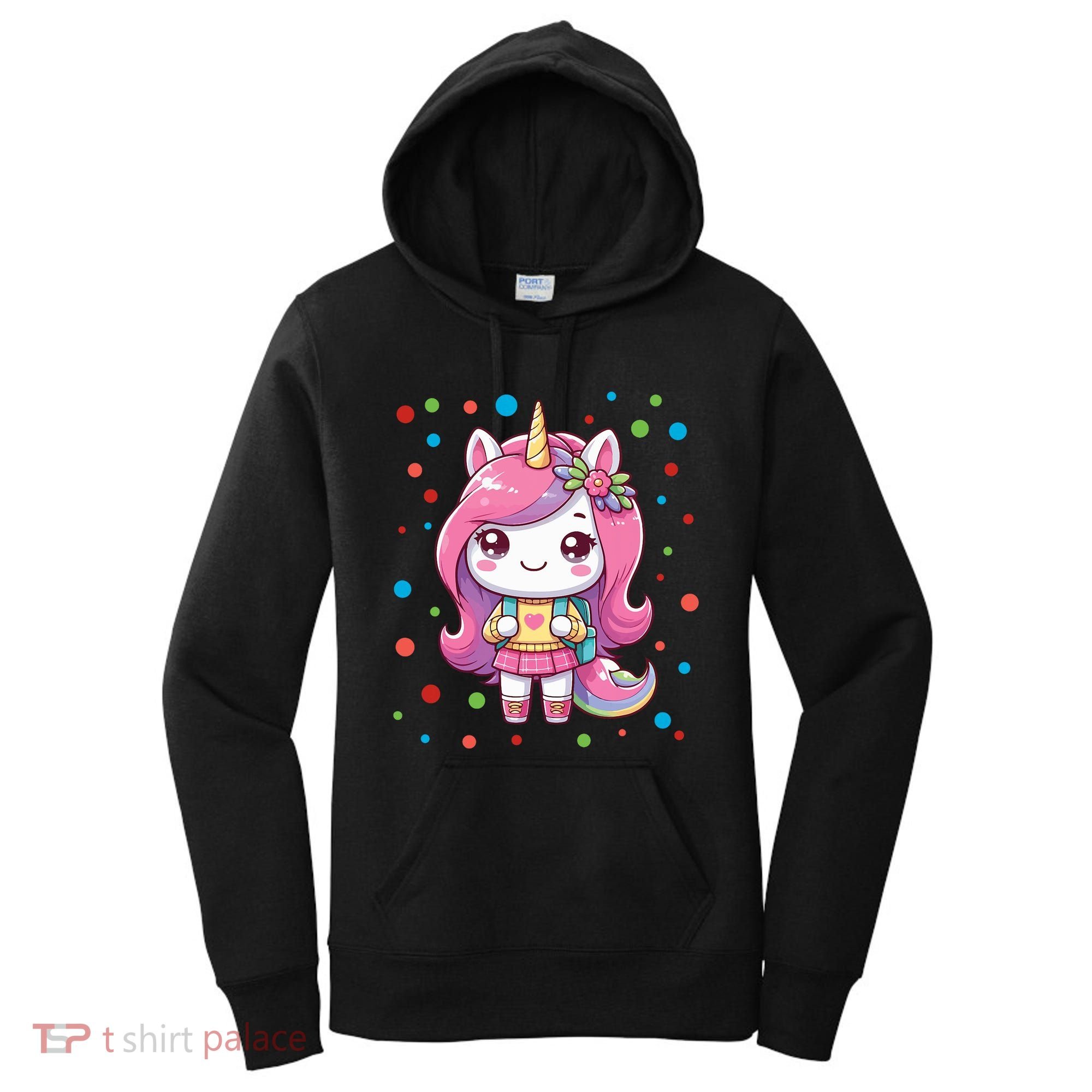 Happy Dot Day Unicorn Dots For Girl Women's Hoodie