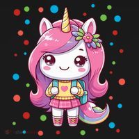 Happy Dot Day Unicorn Dots For Girl Women's Hoodie thumb 2