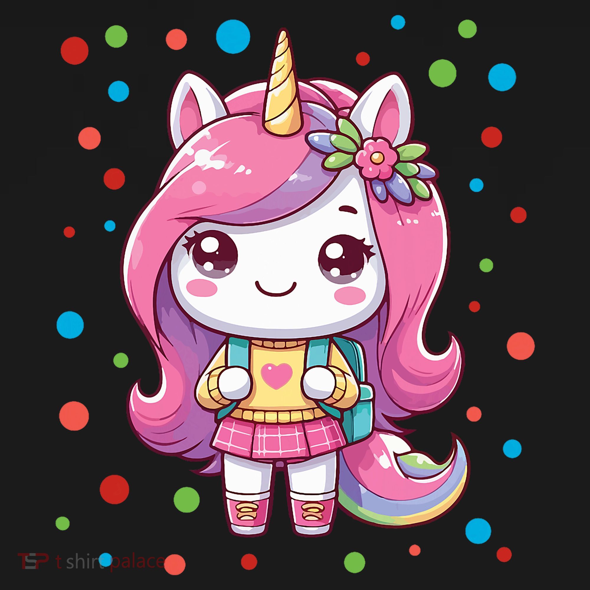 Happy Dot Day Unicorn Dots For Girl Women's Hoodie