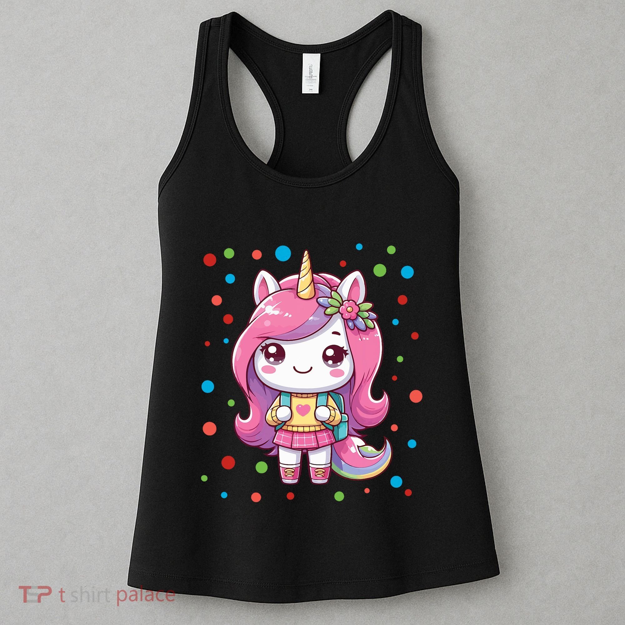 Happy Dot Day Unicorn Dots For Girl Women's Tank Top