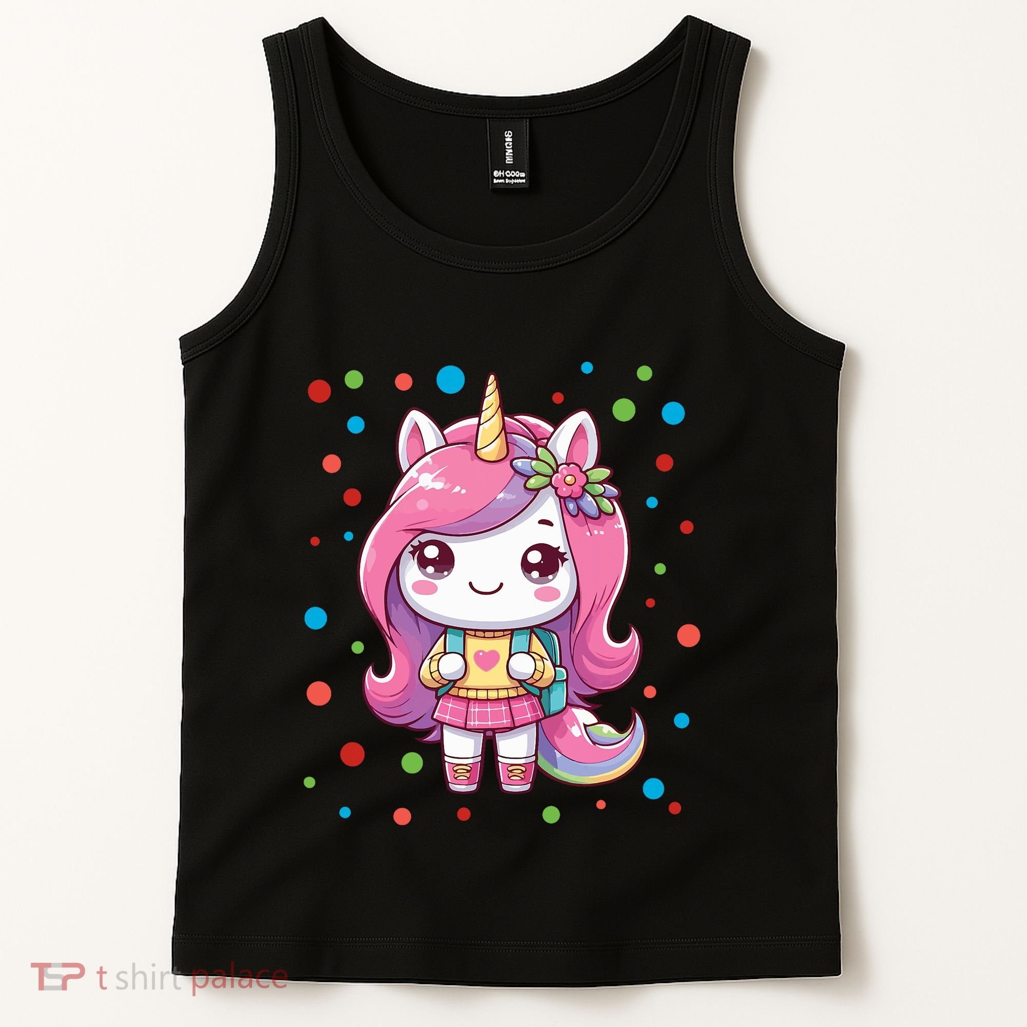 Happy Dot Day Unicorn Dots For Girl Tank Top