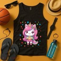 Happy Dot Day Unicorn Dots For Girl Tank Top thumb 4