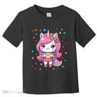Happy Dot Day Unicorn Dots For Girl Toddler T-Shirt thumb 0