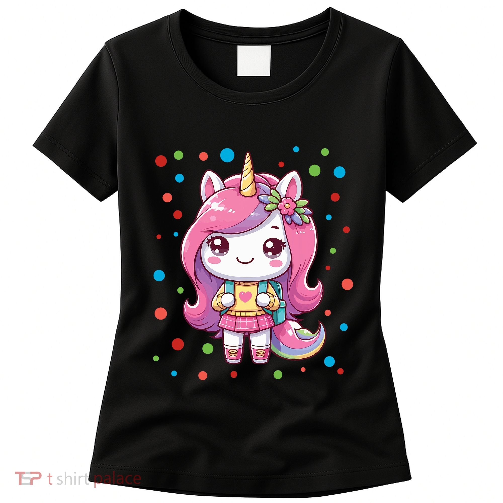 Happy Dot Day Unicorn Dots For Girl Women's T-Shirt