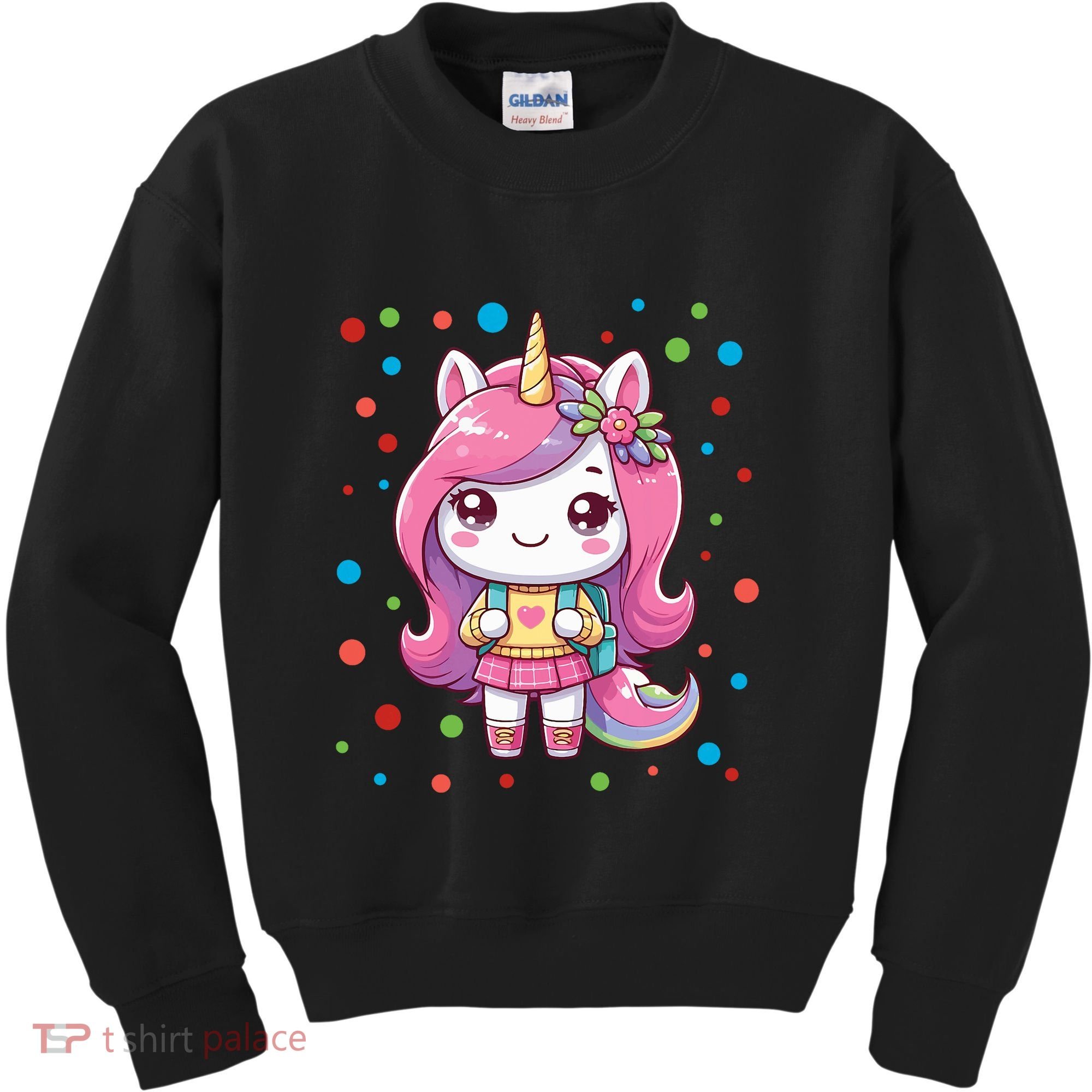 Happy Dot Day Unicorn Dots For Girl Kids Sweatshirt