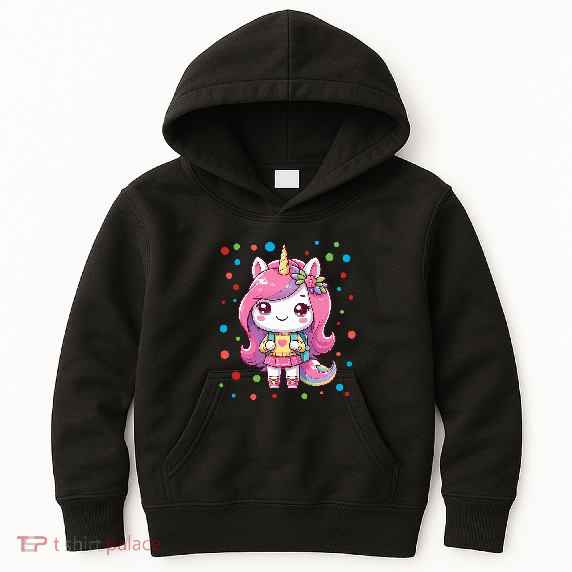 Happy Dot Day Unicorn Dots For Girl Kids Hoodie