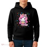 Happy Dot Day Unicorn Dots For Girl Kids Hoodie thumb 4