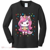 Happy Dot Day Unicorn Dots For Girl Kids Long Sleeve Shirt thumb 0