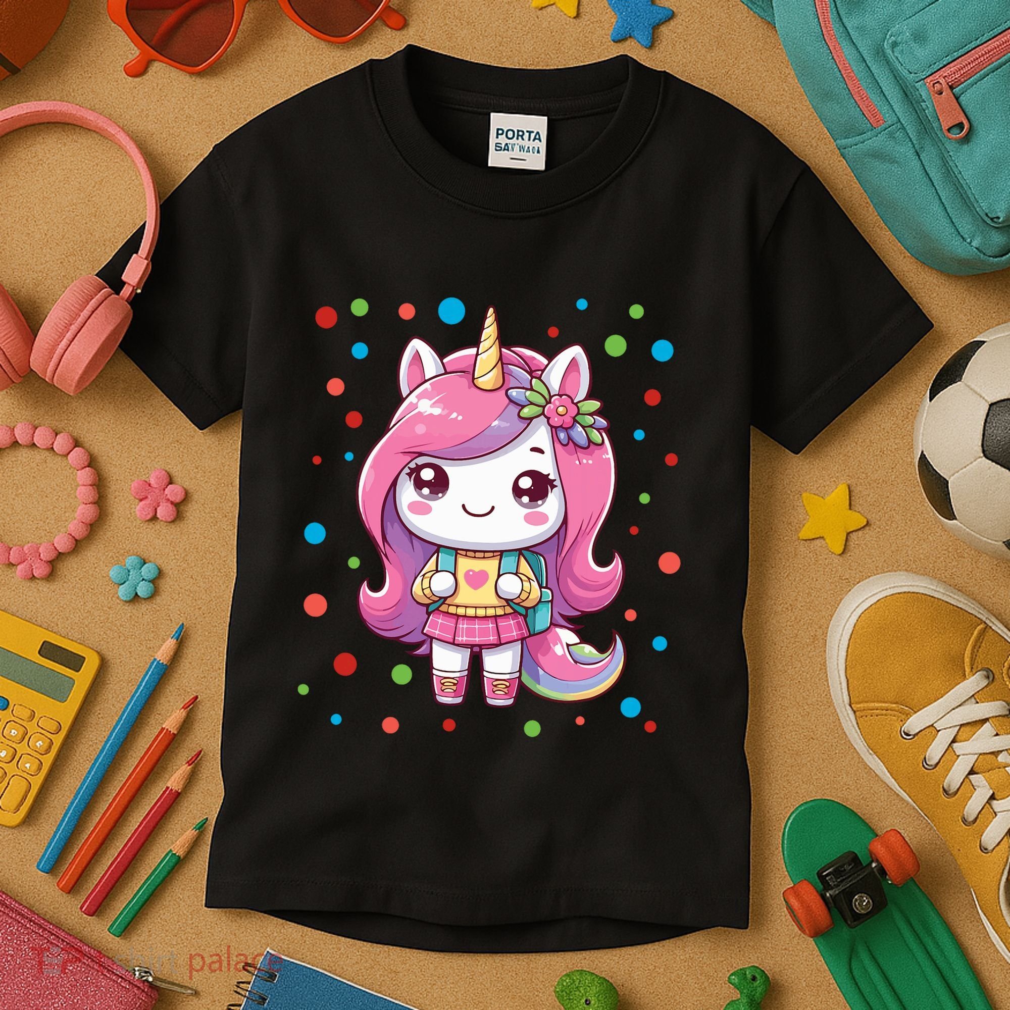Happy Dot Day Unicorn Dots For Girl Kids T-Shirt
