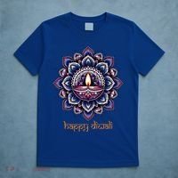 Happy Diwali Diya Oil Lamp Deepavali Festival of Lights T-Shirt thumb 5