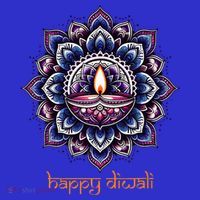 Happy Diwali Diya Oil Lamp Deepavali Festival of Lights T-Shirt thumb 7