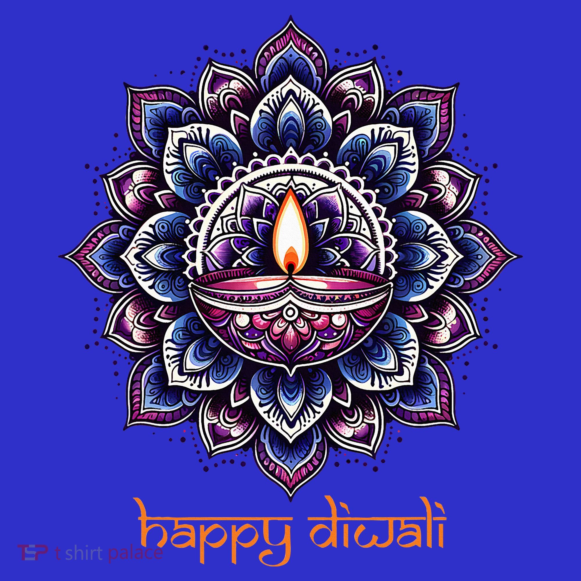 Happy Diwali Diya Oil Lamp Deepavali Festival of Lights T-Shirt