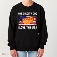 Hot Diggity Dog I Love Usa Funny Women's Sweatshirt thumb 0