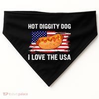 Hot Diggity Dog I Love Usa Funny USA-Made Doggie Bandana thumb 0