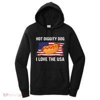 Hot Diggity Dog I Love Usa Funny Women's Hoodie thumb 0