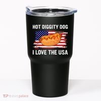 Hot Diggity Dog I Love Usa Funny Tumbler thumb 0