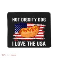 Hot Diggity Dog I Love Usa Funny Mousepad thumb 0
