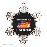 Hot Diggity Dog I Love Usa Funny Ornament thumb 0