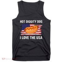 Hot Diggity Dog I Love Usa Funny Tank Top thumb 0