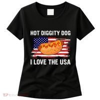 Hot Diggity Dog I Love Usa Funny Women's T-Shirt thumb 0
