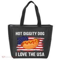 Hot Diggity Dog I Love Usa Funny Tote Bag thumb 0