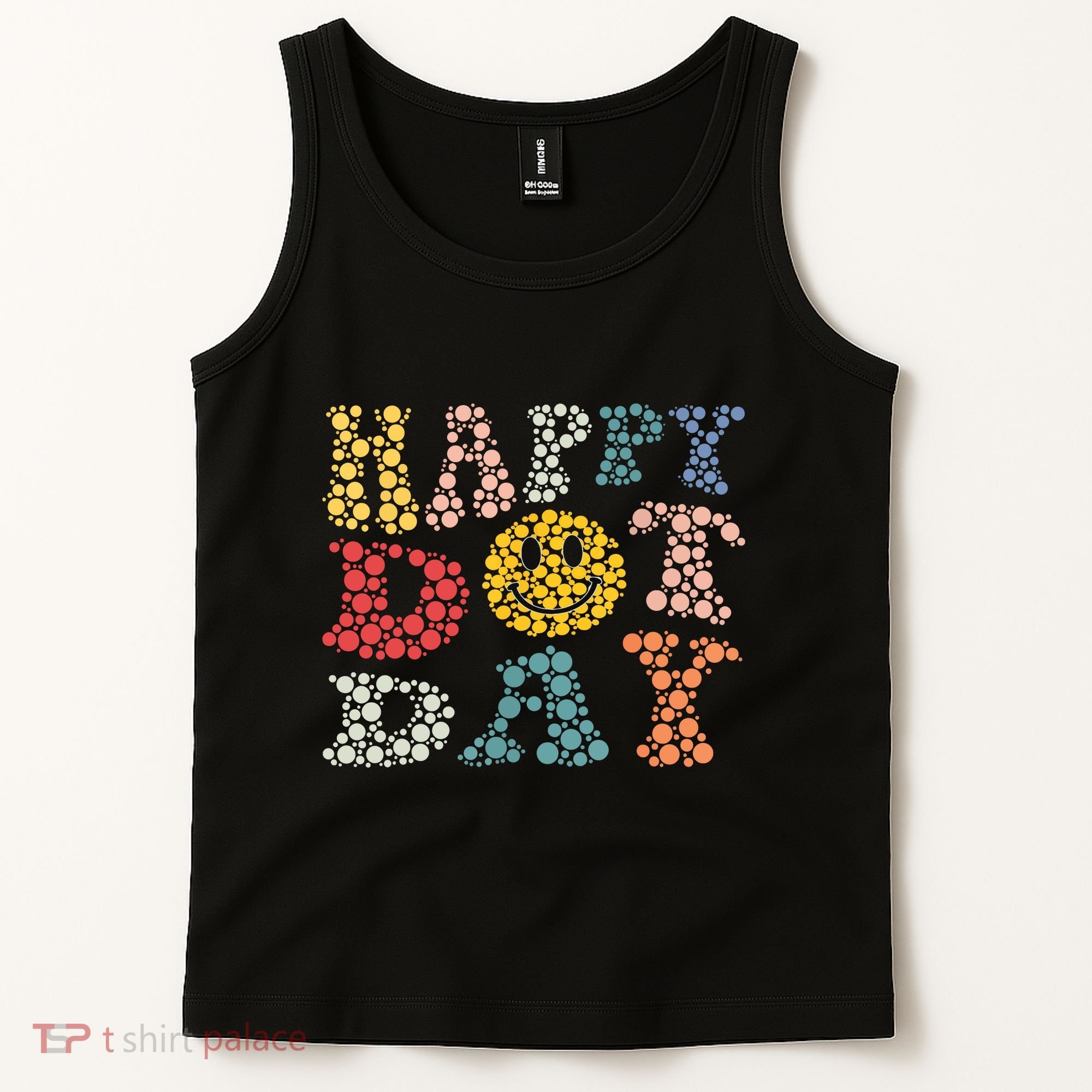 Happy Dot Day Shirts For Teacher Smile Face Tank Top