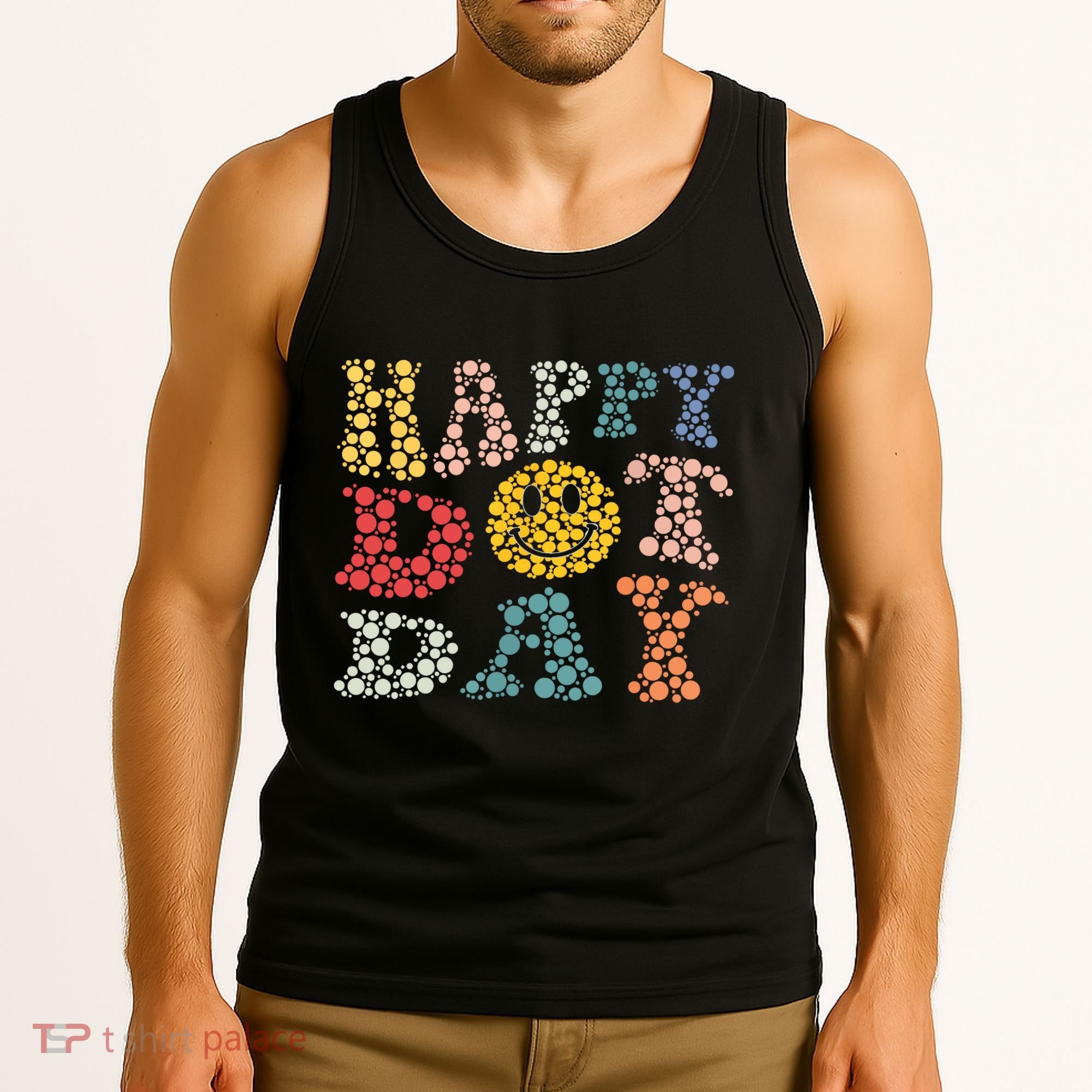 Happy Dot Day Shirts For Teacher Smile Face Tank Top