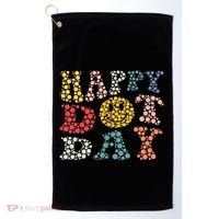 Happy Dot Day Shirts For Teacher Smile Face Golf Towel thumb 0