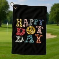 Happy Dot Day Shirts For Teacher Smile Face Golf Towel thumb 1